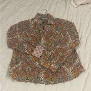 Talbots Multicolor Paisley Blouse